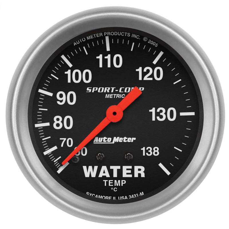 Autometer 2-5/8" Water Temperature 60-140 °C 6 Ft. Mechanical