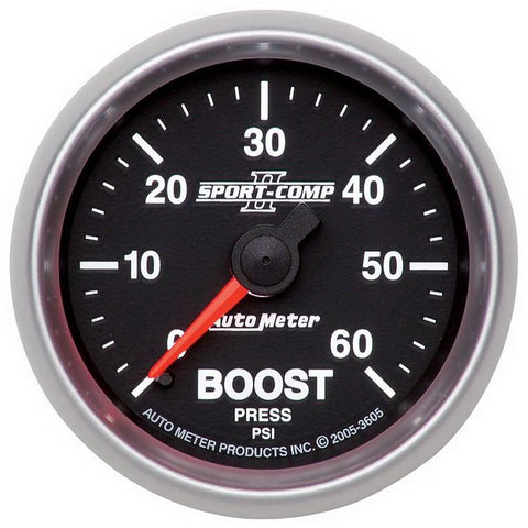 Autometer 2-1/16" Boost 0-60 PSI Mechanical Sport-Comp II