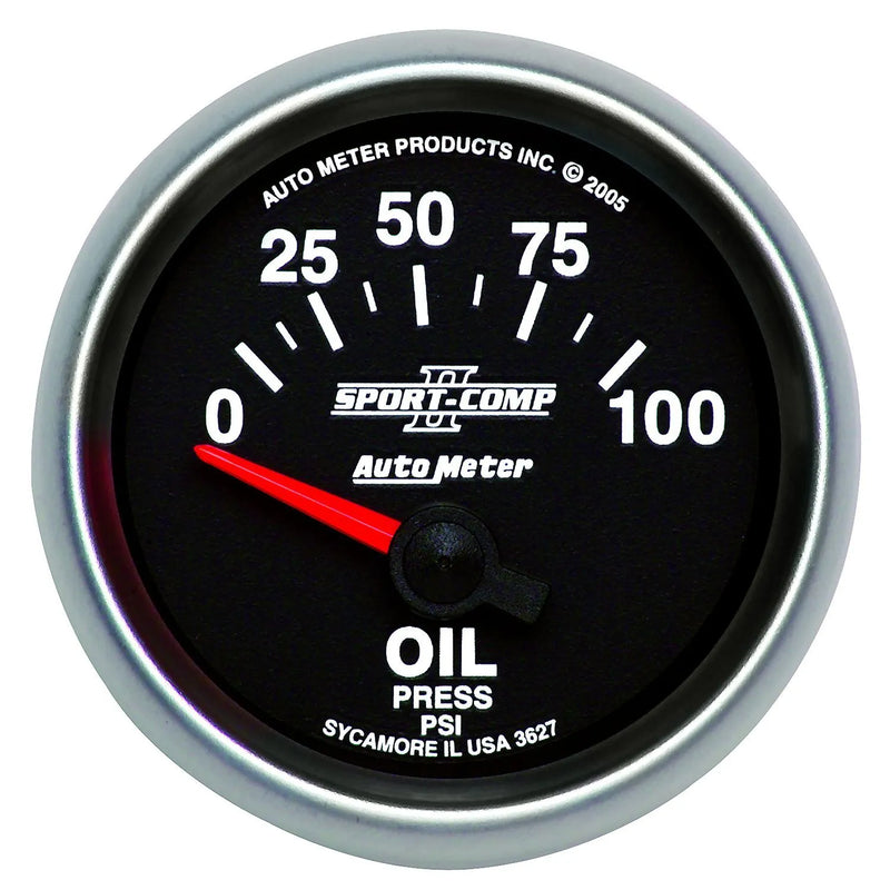 Autometer 2-1/16" Oil Pressure 0-100 PSI Air-Core Sport-Comp II