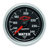 Autometer 2-1/16" Water Temperature 120-240 °F Chevy Red Bowtie