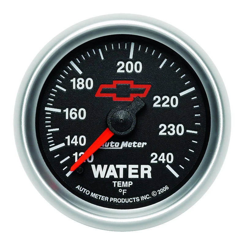 Autometer 2-1/16" Water Temperature 120-240 °F Chevy Red Bowtie