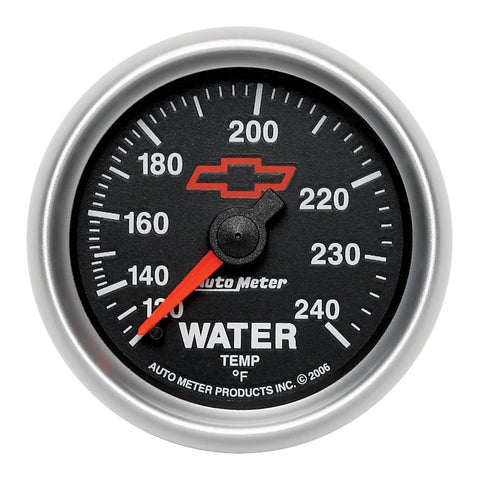 Autometer 2-1/16" Water Temperature 120-240 °F Chevy Red Bowtie