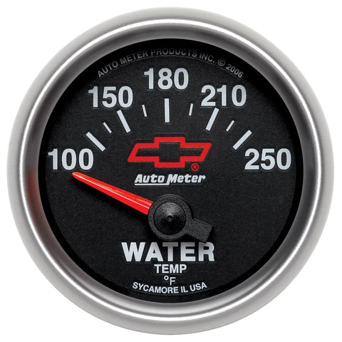 Autometer 2-1/16" Water Temperature 100-250 °F Chevy Red Bowtie