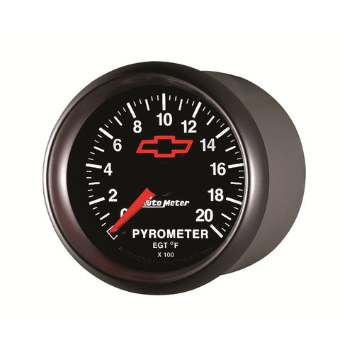 Autometer 2-1/16" Pyrometer 0-2000 °F Chevy Red Bowtie