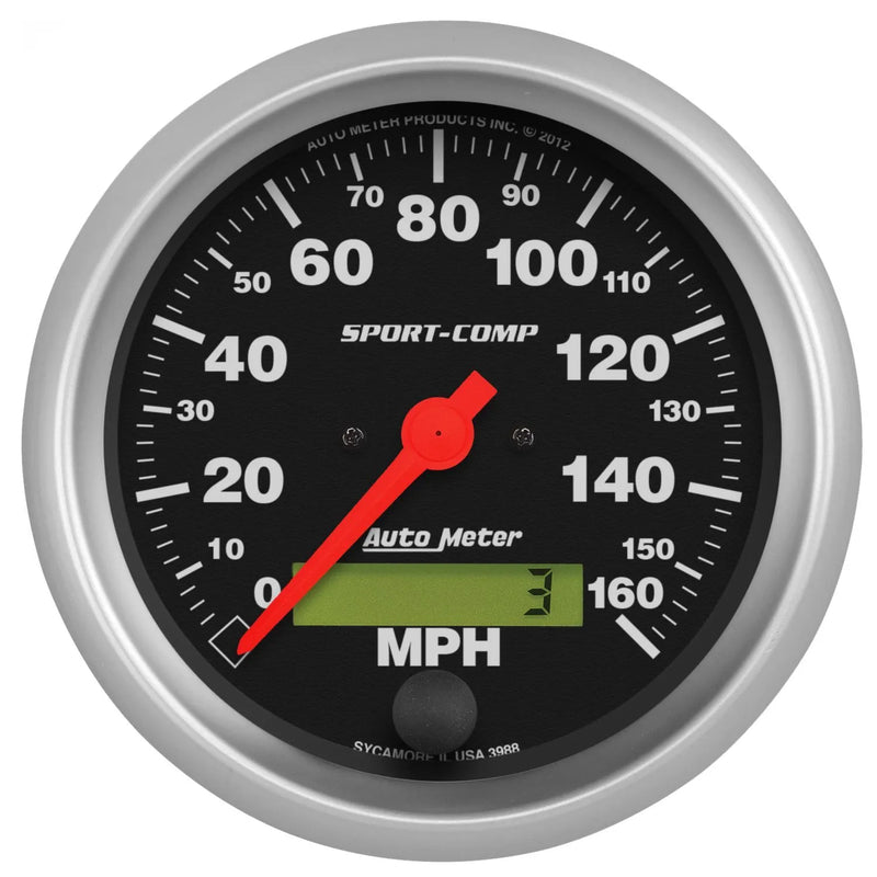 Autometer ATM3988 3-3/8" Speedometer 0-160 MPH Electric