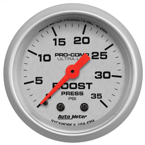 Autometer 2-1/16" Boost 0-35 PSI Mechanical Ultra-Lite