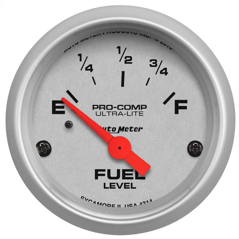 Autometer 2-1/16" Fuel Level 0-90 ohm Air-Core GM SSE Ultra-Lite