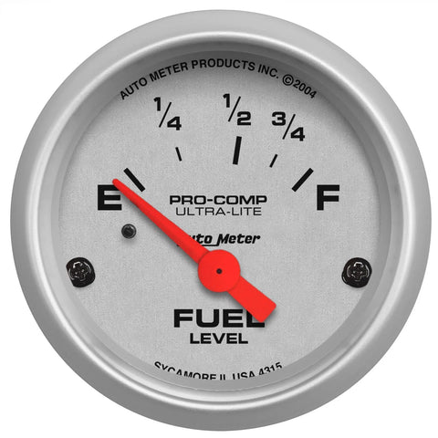 Autometer 2-1/16" Fuel Level 73-10 ohm Air-Core Ul