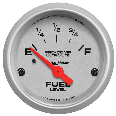 Autometer 2-1/16" Fuel Level 240-33 ohm Air-Core SSE Ultra-Lite
