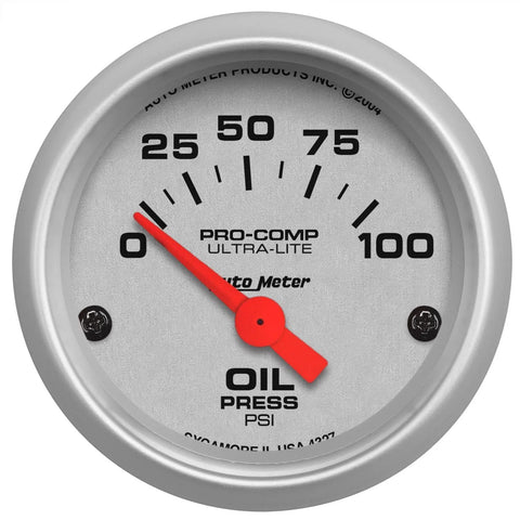 Autometer 2-1/16" Oil Pressure 0-100 PSI Air-Core Ultra-Lite
