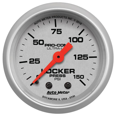 Autometer 2-1/16" Air Locker Pressure 0-150 PSI Ultra-Lite