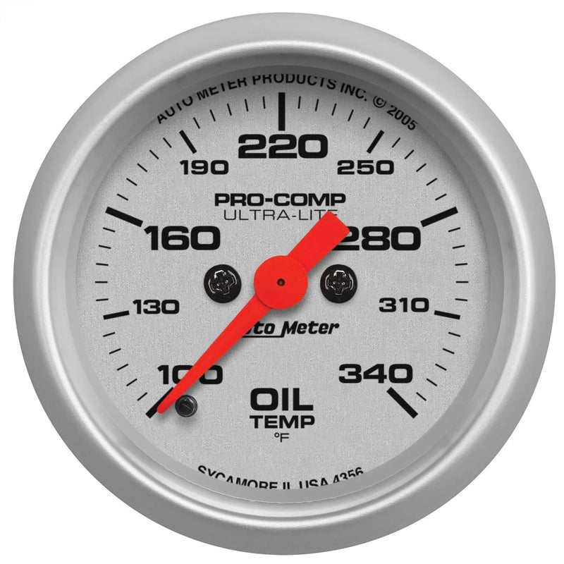 Autometer 2-1/16" Oil Temperature 140-340 °F Stepper Motor Ultra-Lite