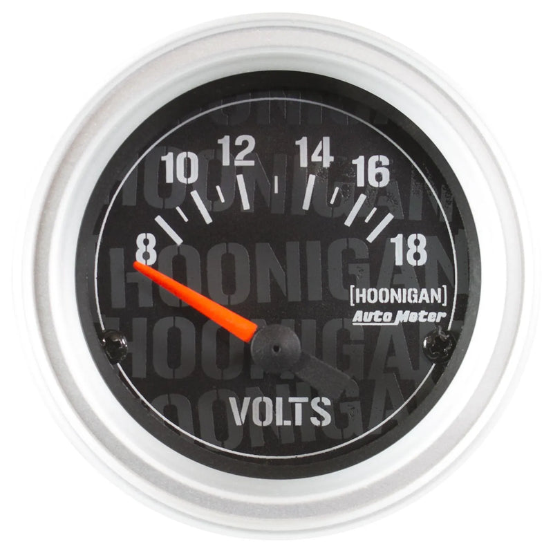 Autometer 2-1/16" Voltmeter 8-18V Air-Core Elec Hoonigan