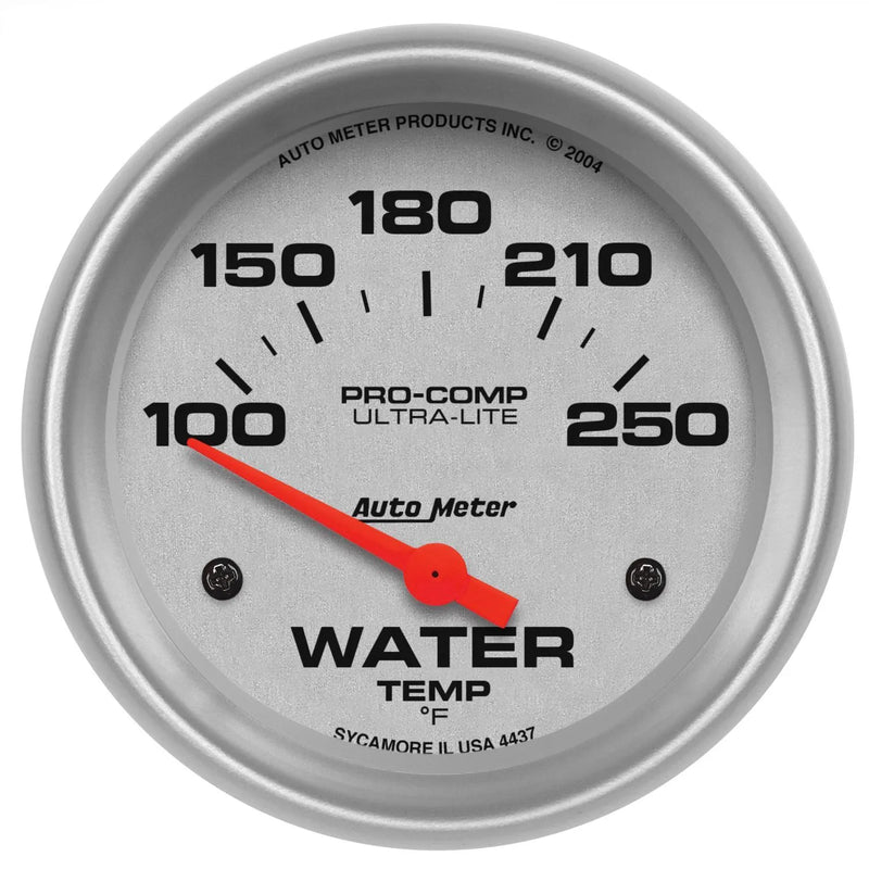 Autometer 2-5/8" Water Temperature 100-250 °F Air-Core Ultra-Lite