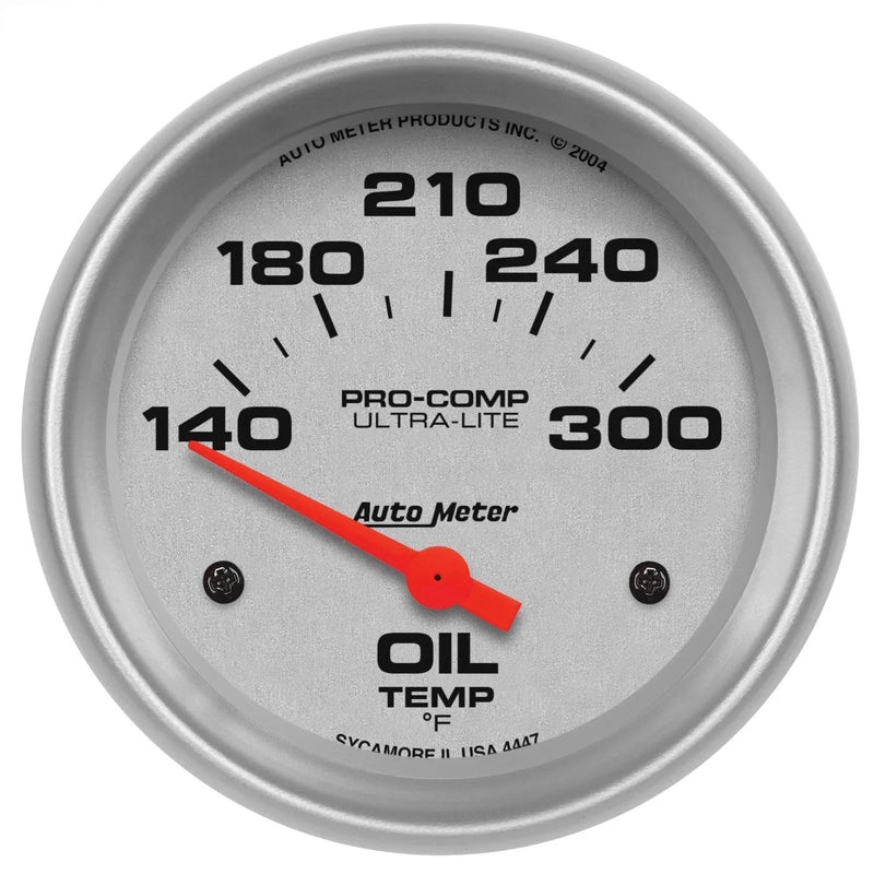 Autometer 2-5/8" Oil Temperature 100-300 °F Air-Core Ultra-Lite