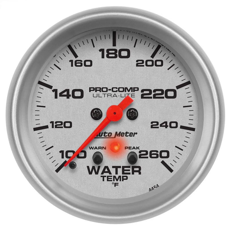 Autometer 2-5/8" Water Temperature w/Peak & Warn 100-260 °F Stepper Motor Ultra-Lite