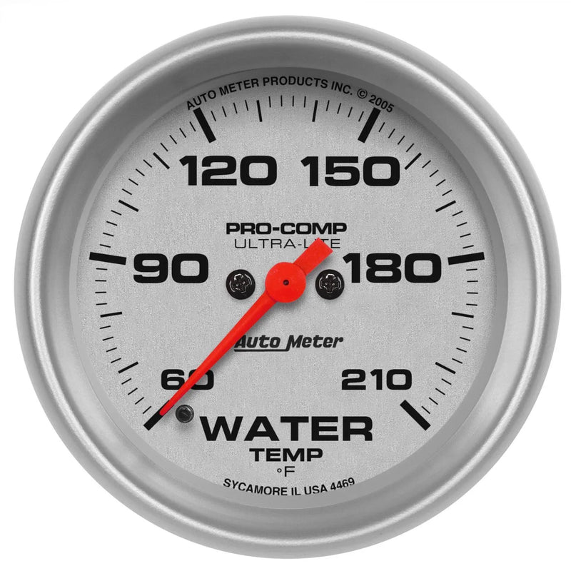 Autometer 2-5/8" Water Temperature 60-210 °F Stepper Motor Ultra-Lite