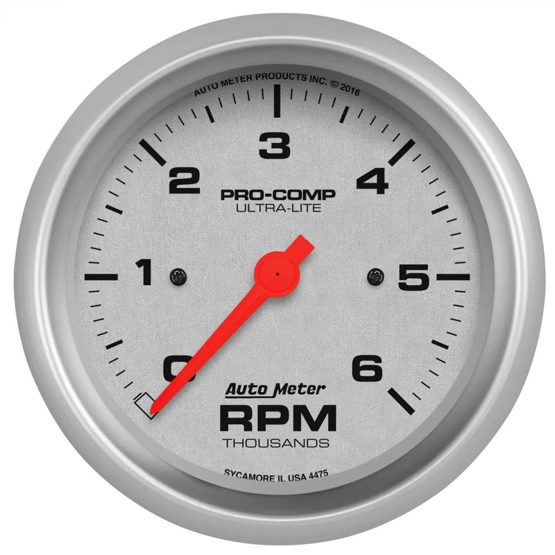 Autometer 3-3/8" In-Dash Tachometer 0-6,000 RPM Ultra-Lite