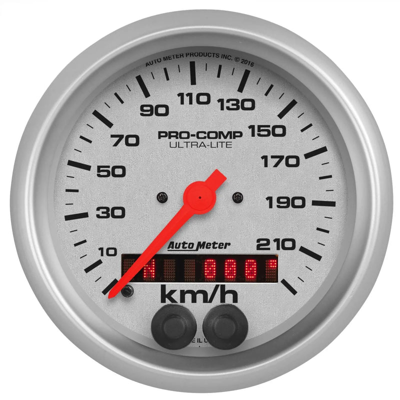 Autometer 3-3/8" Speedo 225 KM/H GPS Ultra-Lite