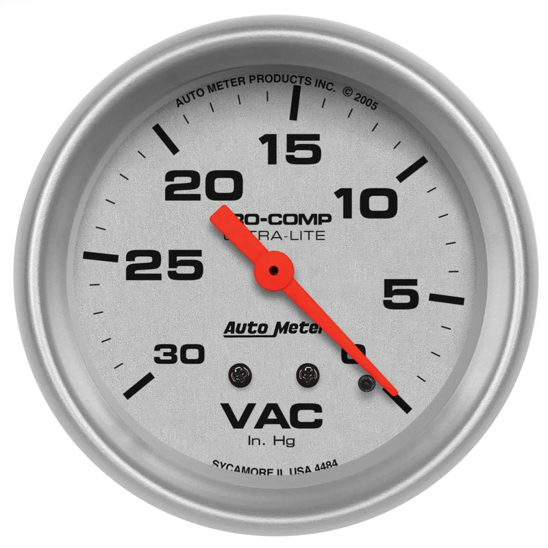 Autometer 2-5/8" Vacuum 0-30 In Hg Ultra-Lite