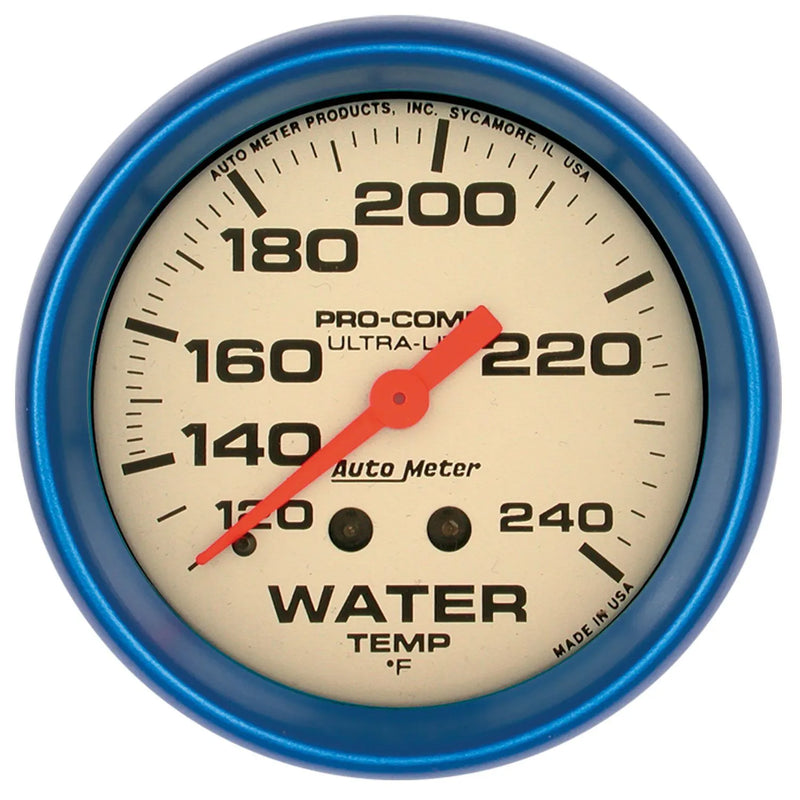 Autometer 2-5/8" Water Temperature 120-240 °F 6 Ft. Mechanical Ultra-Nite