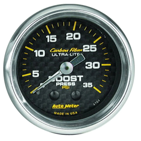Autometer 2-1/16" Boost 0-35 PSI Mechanical Carbon Fiber