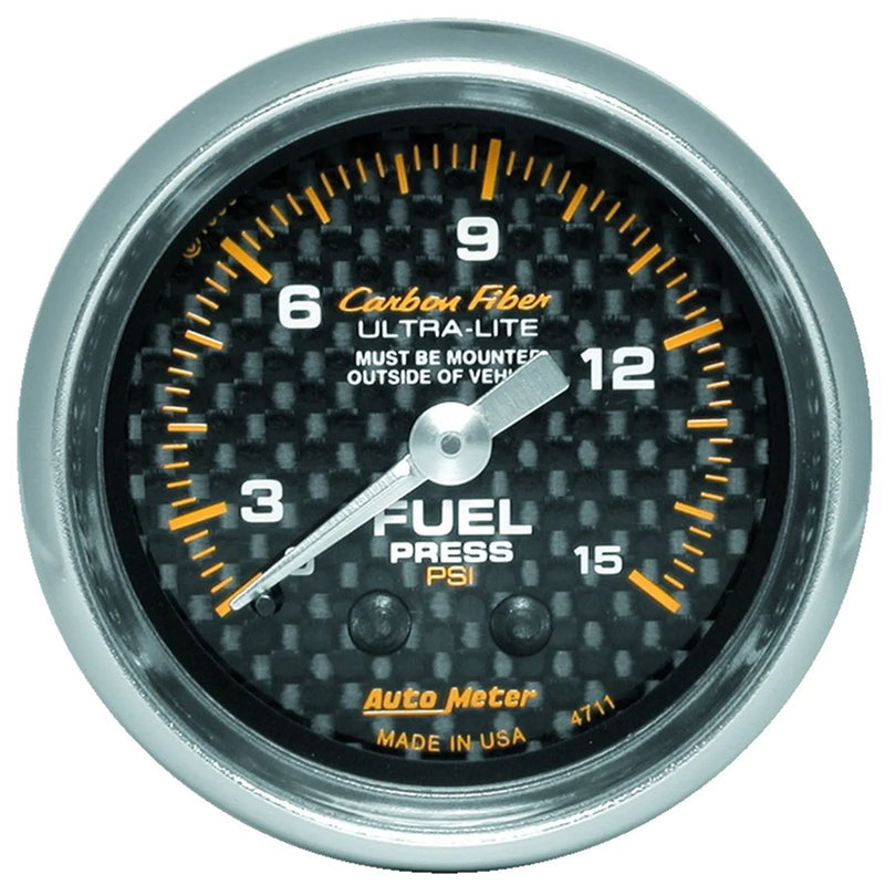 Autometer 2-1/16" Fuel Pressure 0-15 PSI Mechanical