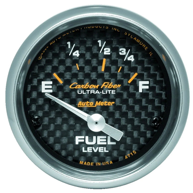 Autometer 2-1/16" Fuel Level 73-10 ohm Air-Core Carbon Fiber