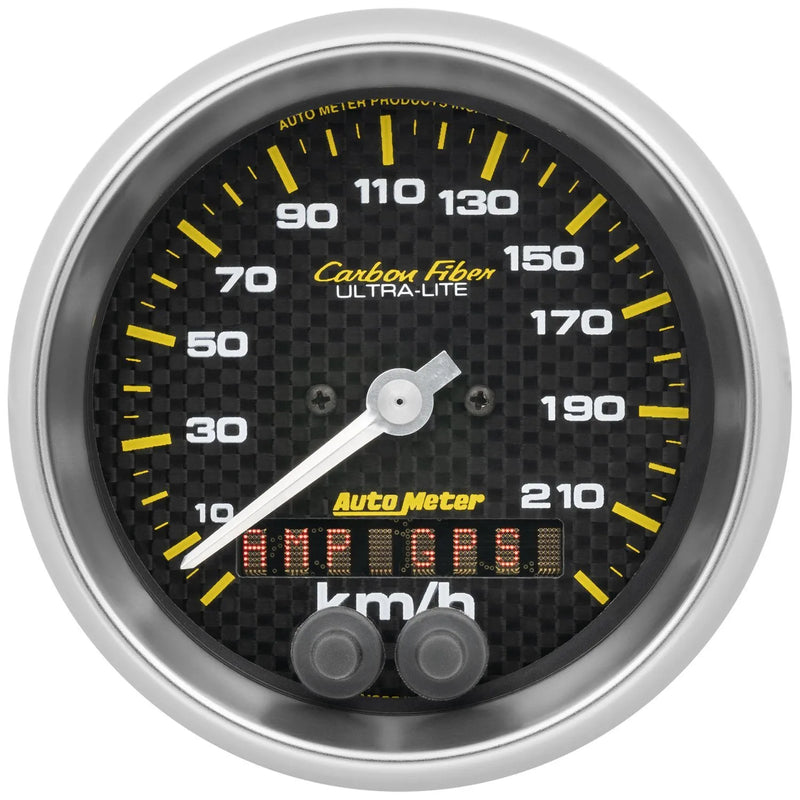Autometer 3-3/8" GPS Speedometer 0-225 KM/H Carbon Fiber