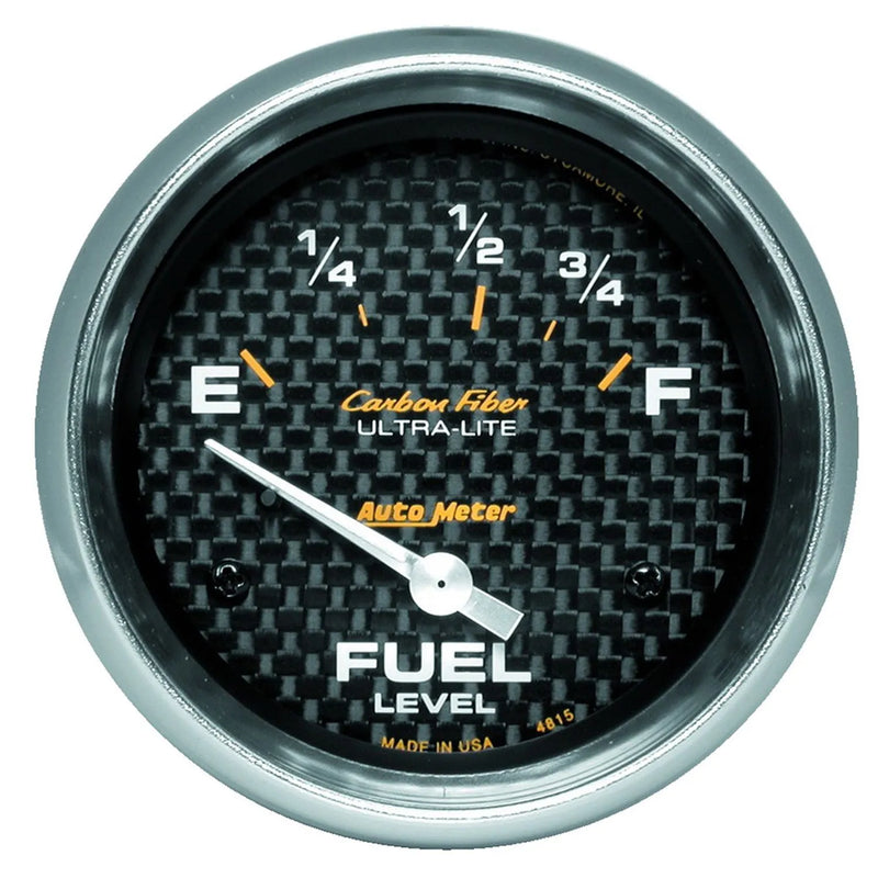 Autometer 2-5/8" Fuel Level 73-10 ohm Air-Core Carbon Fiber