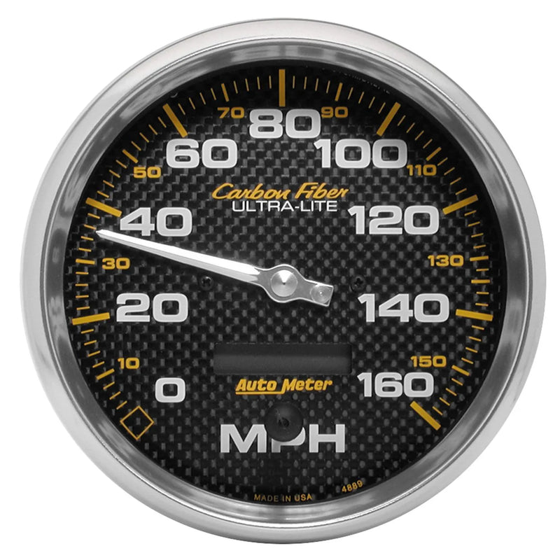 Autometer 5" Speedometer 0-160 MPH Electric Carbon Fiber