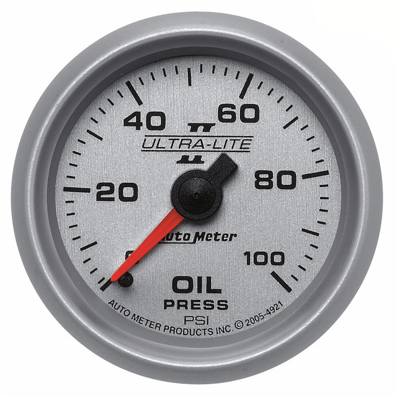 Autometer 2-1/16" Oil Pressure 0-100 PSI Mechanical Ultra-Lite II