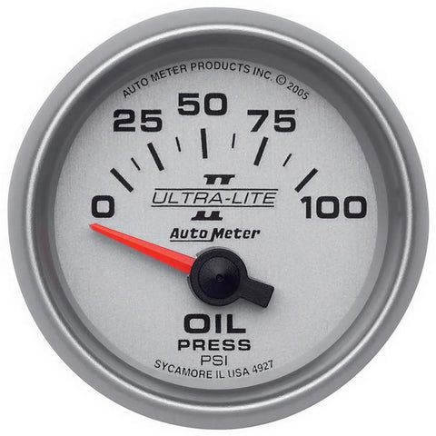 Autometer 2-1/16" Oil Pressure 0-100 PSI Air-Core Ultra-Lite II