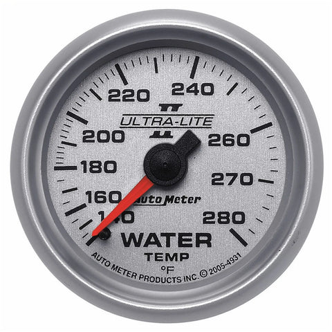 Autometer 2-1/16" Water Temperature 140-280 °F 6 Ft. Mechanical Ultra-Lite II