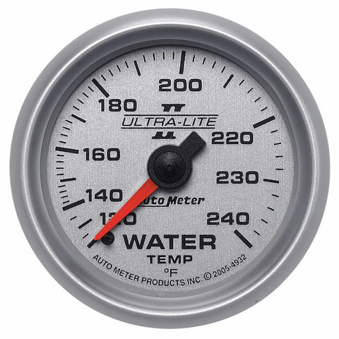 Autometer 2-1/16" Water Temperature 120-240 °F 6 Ft. Mechanical Ultra-Lite II