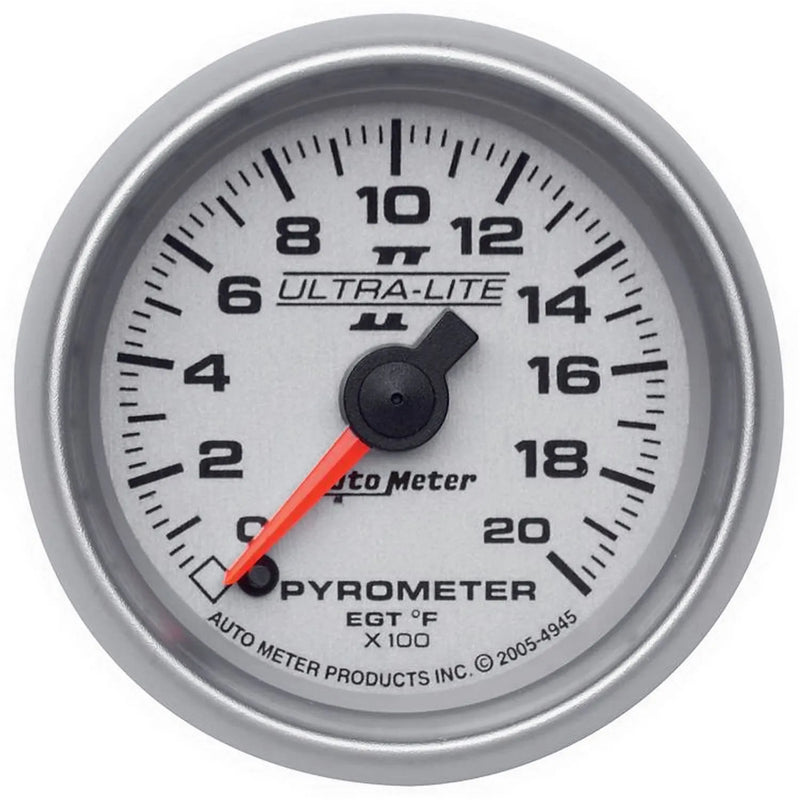 Autometer 2-1/16" Pyrometer 0-2000 °F Stepper Motor Ultra-Lite II