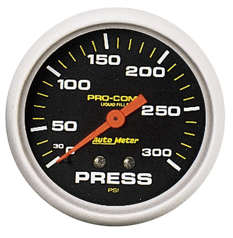 Autometer 2-5/8" Pressure 0-300 PSI Mechanical Liquid Filled Pro-Comp