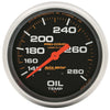 Autometer 2-5/8" Oil Temperature 140-280 °F 12 Ft. Mechanical Liquid Filled Pro-Comp