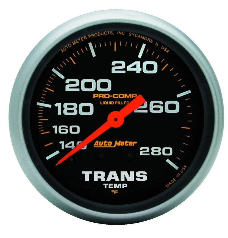 Autometer 2-5/8" Transmission Temperature 140-280 °F Mechanical Liquid Filled Pro-Comp