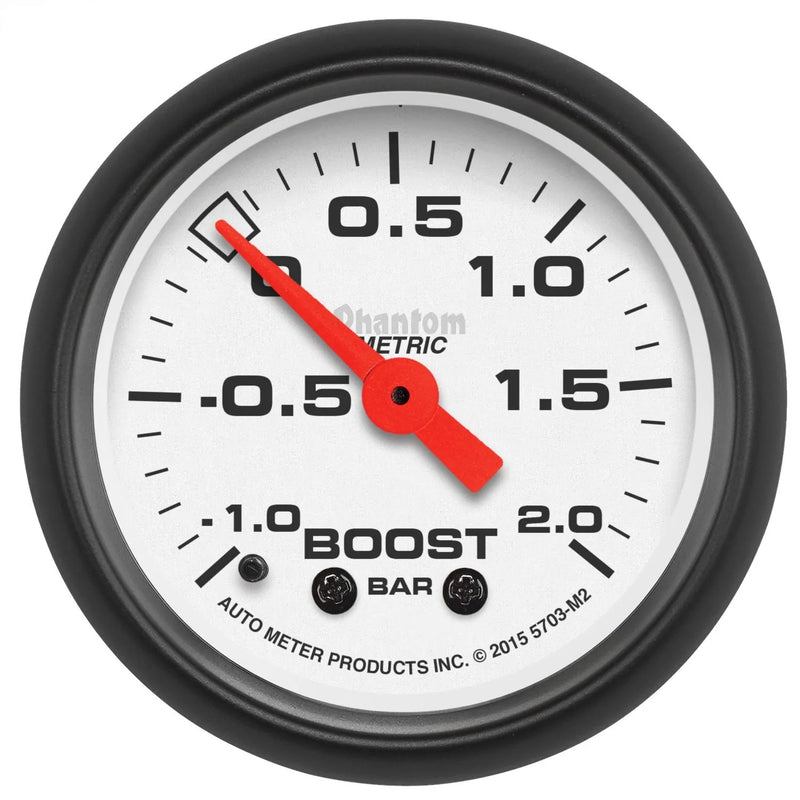 Autometer 2-1/16" Boost-Vac -1/+2 Bar Mechanical Phantom