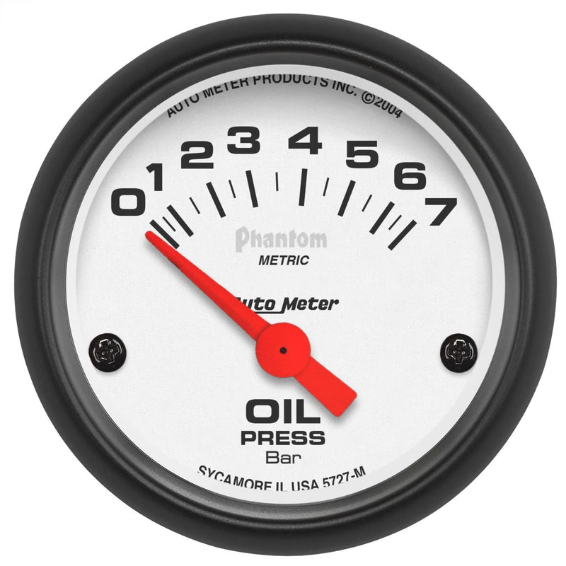 Autometer 2-1/16" Oil Pressure 0-7 Bar Air-Core Phantom