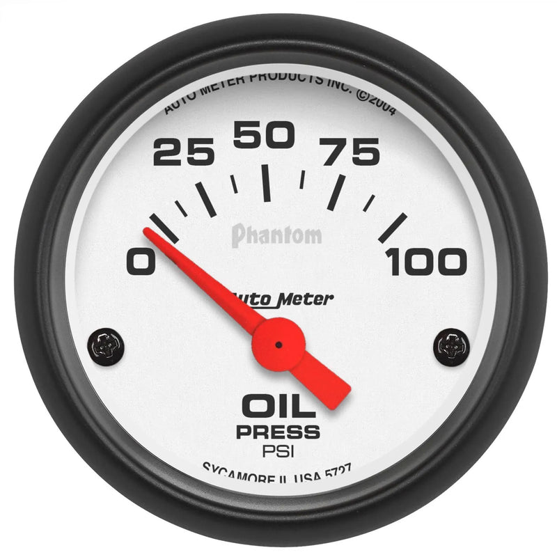 Autometer 2-1/16" Oil Pressure 0-100 PSI Air-Core Phantom