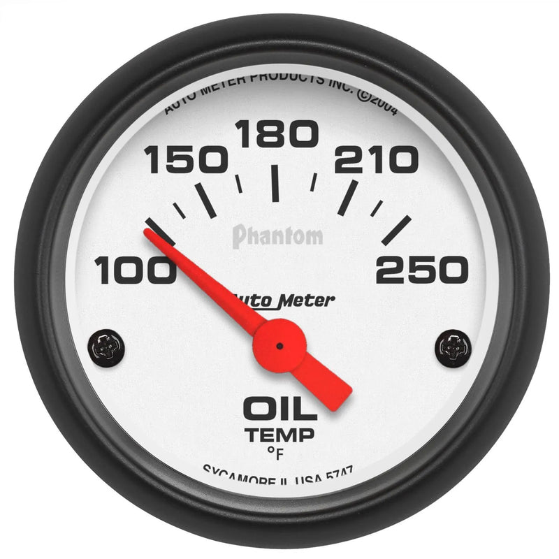 Autometer 2-1/16" Oil Temperature 100-250 °F Air-Core