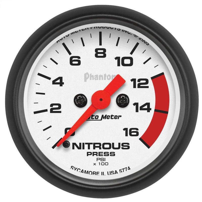 Autometer 2-1/16" Nitrous Pressure 0-1600 PSI Stepper Motor Phantom