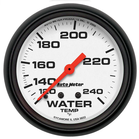 Autometer 2-5/8" Water Temperature 120-240 °F 6 Ft. Mechanical Phantom