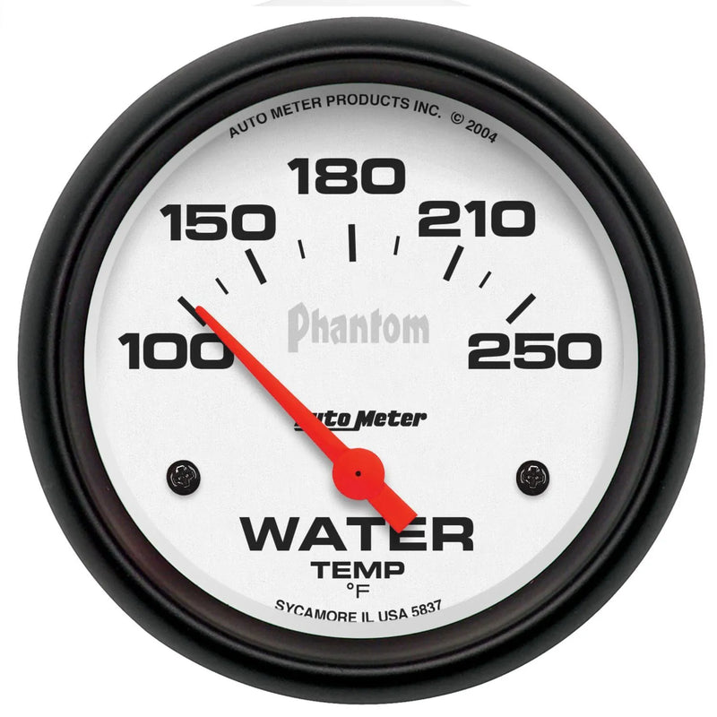 Autometer 2-5/8" Water Temperature 100-250 °F Air-Core Phantom