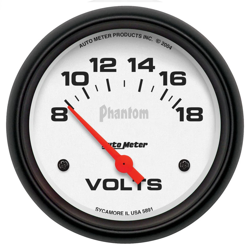 Autometer 2-5/8" Voltmeter 8-18V Air-Core Phantom