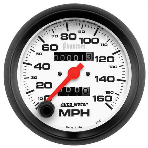 Autometer 3-3/8" Speedometer 0-160 MPH Mechanical