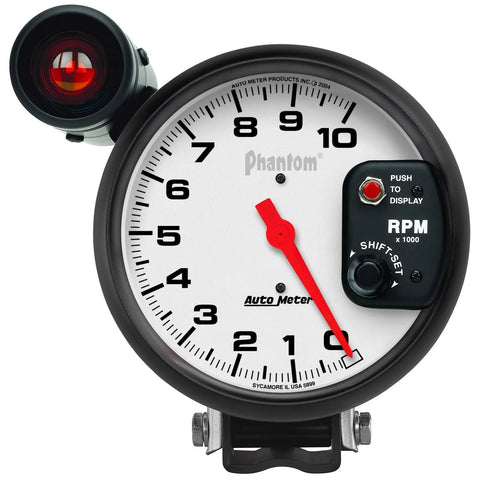 Autometer 5" Pedestal Tachometer 0-10,000 RPM Phantom