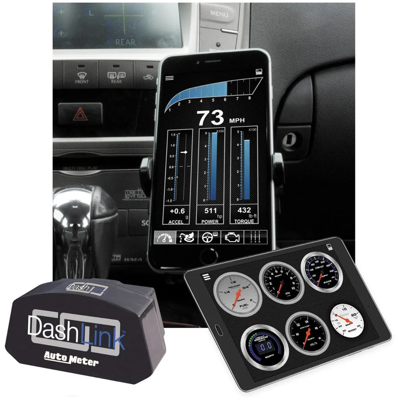 Autometer Dashlink II OBDII Digital Gauges Apple IOS/Android